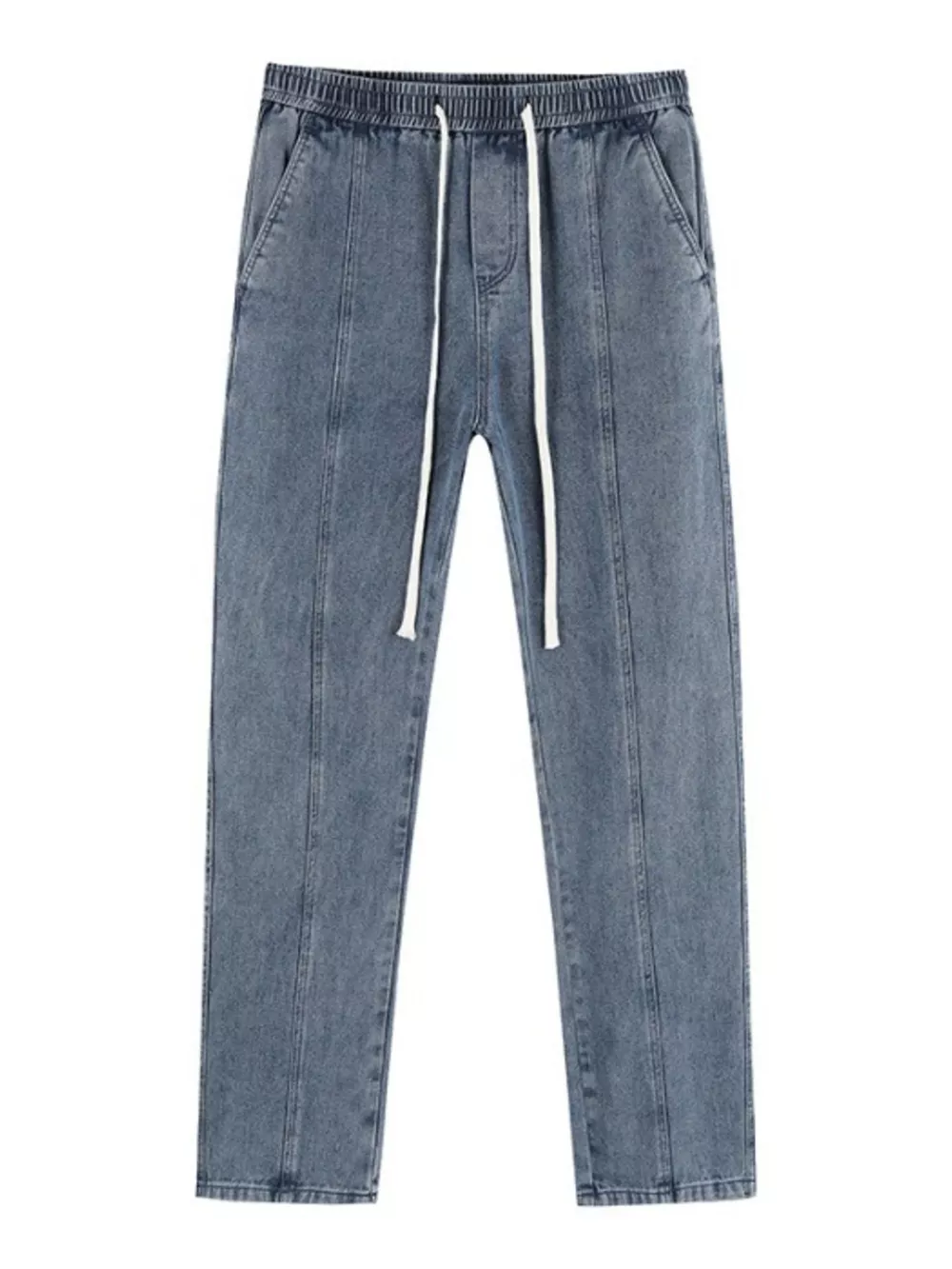 Men's Plus Size Relaxed Fit Drawstring Jeans, image 7