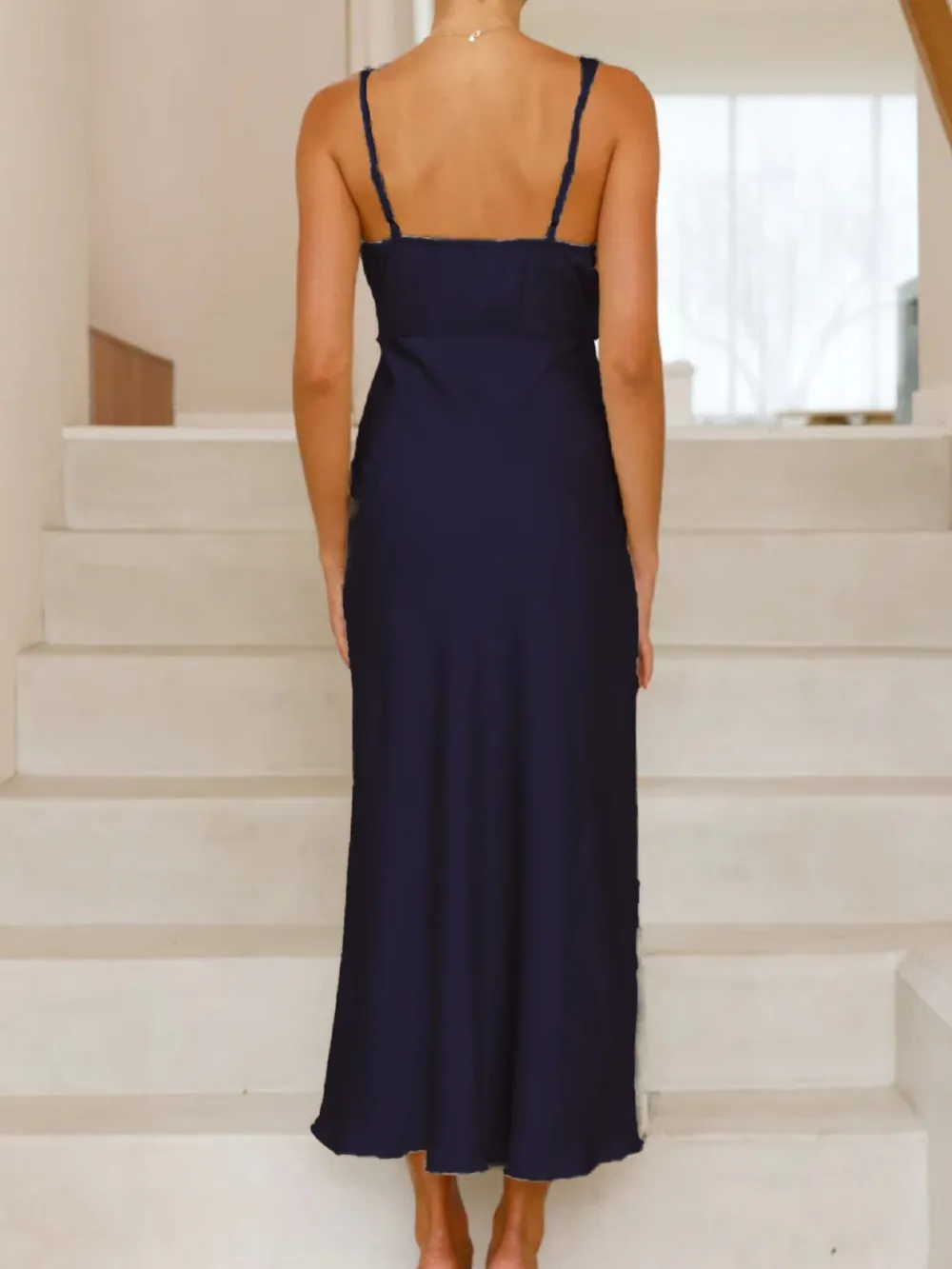 Satin Asymmetrical Midi Dress, image 24