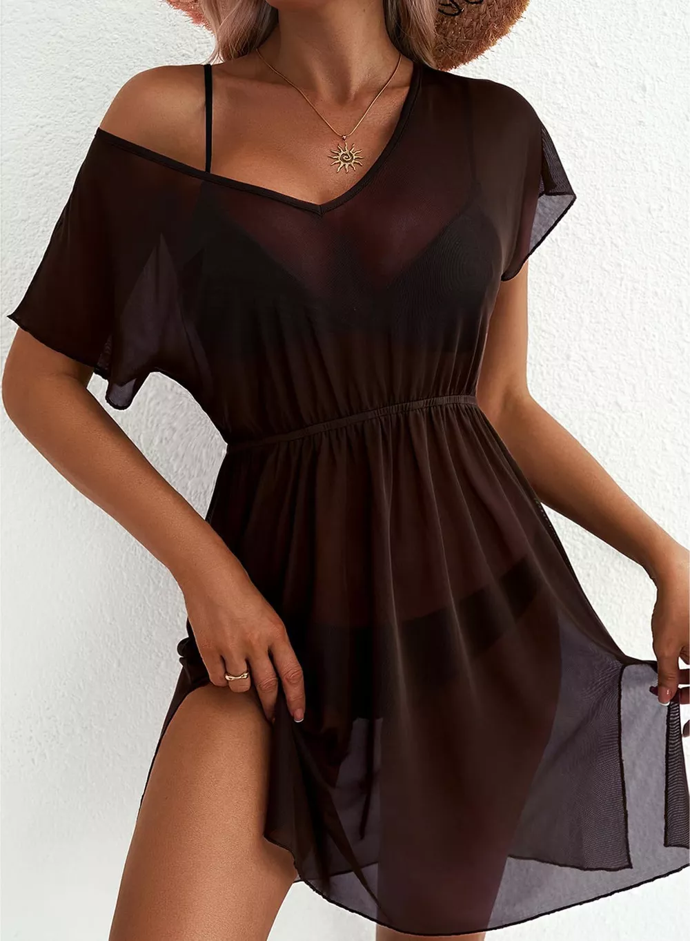 Printed Short Sleeve Mini Dress, image 30