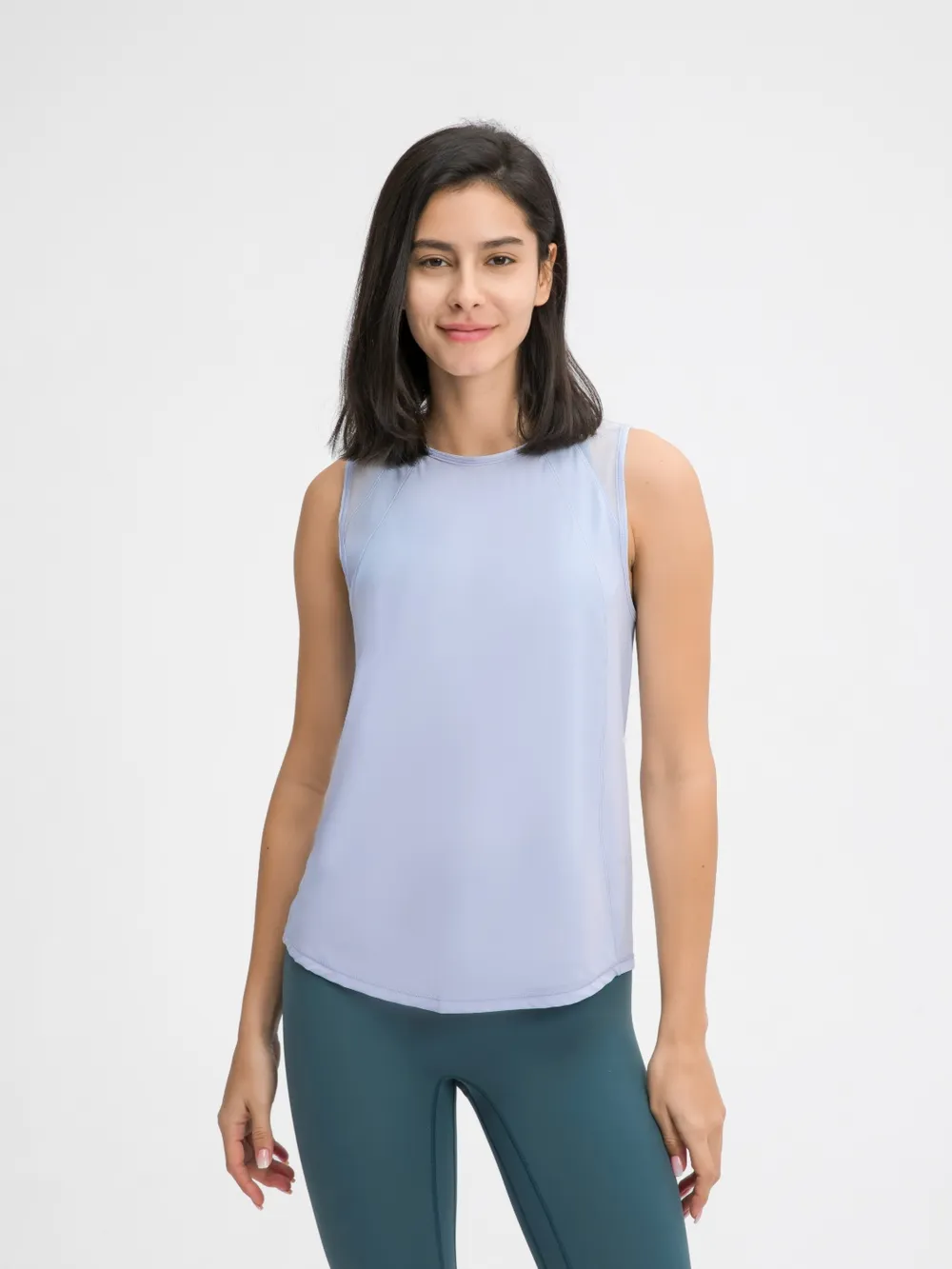 Cutout Back Round Neck Active Tank, image 16