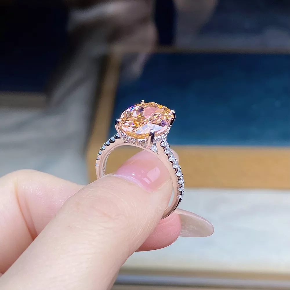 925 Sterling Silver Zircon Oval Ring, image 5