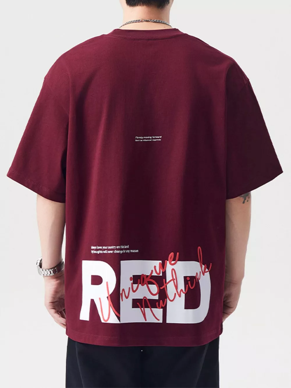 Men's Plus Size Round Neck Half Sleeve T-Shirt, image 3