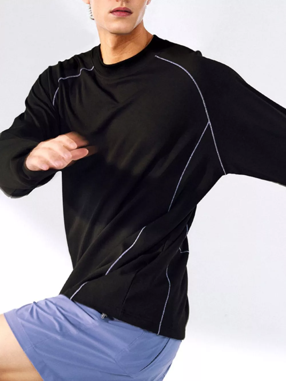 Men's Round Neck Raglan Sleeve T-Shirt, image 3