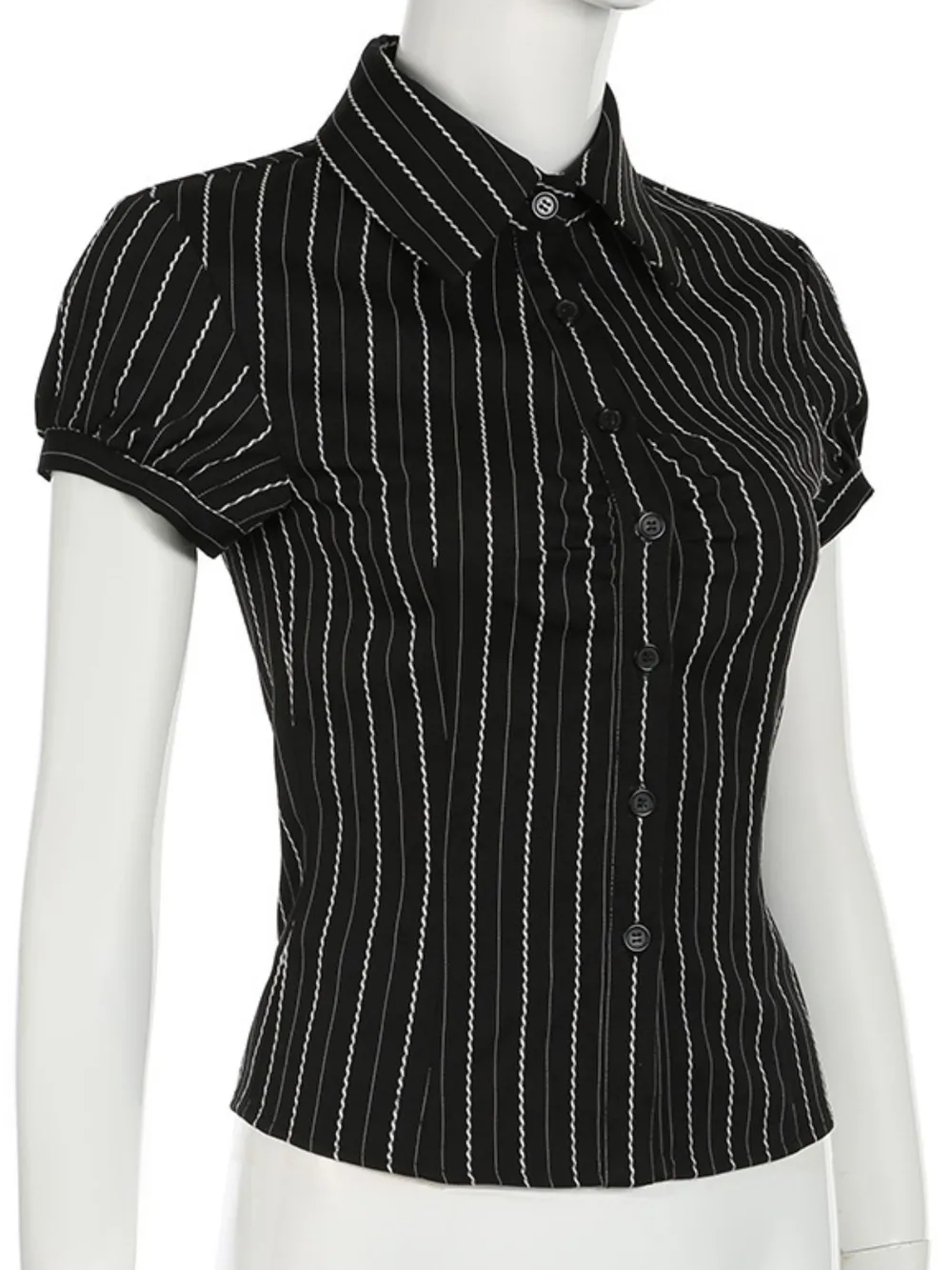 Striped Button-Down Collared Neck Shirt, image 20
