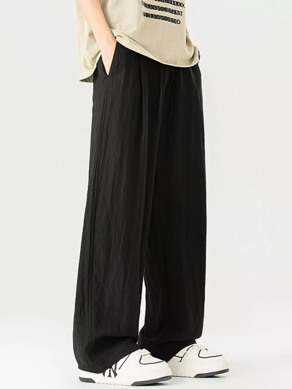 Men's Full Size Lightweight Wide Leg Pants Plus Size