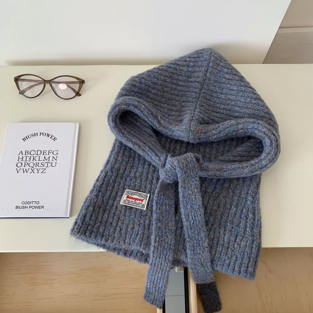 Knitted Winter Scarf Hat, image 3