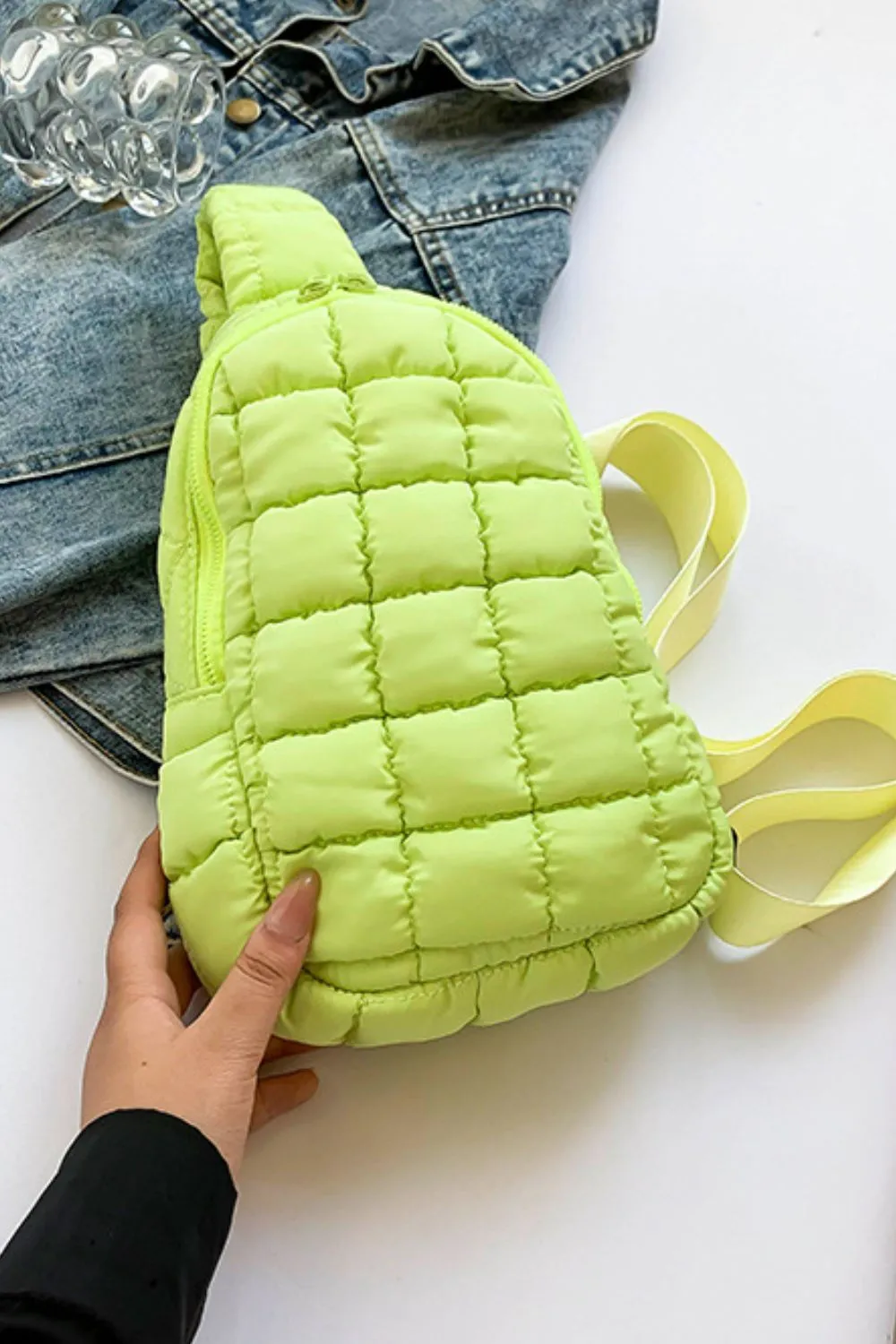 Quilted Nylon Crossbody Bag, image 14