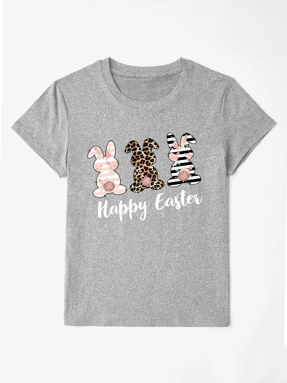 HAPPY EASTER Round Neck Short Sleeve T-Shirt, image 13