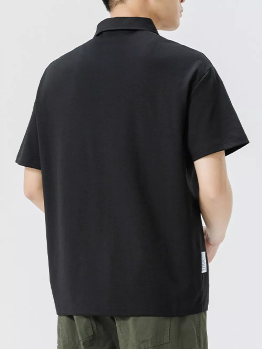Men's Plus Size Button Detail Short Sleeve Polo, image 2