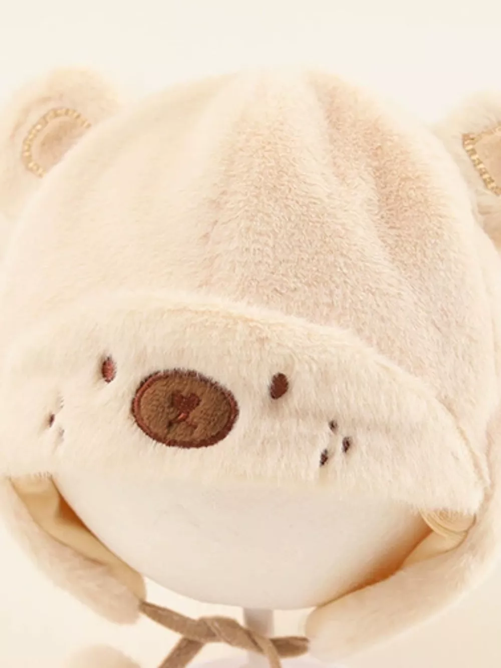 Children's Cute Bear Ear Plush Hat, image 3