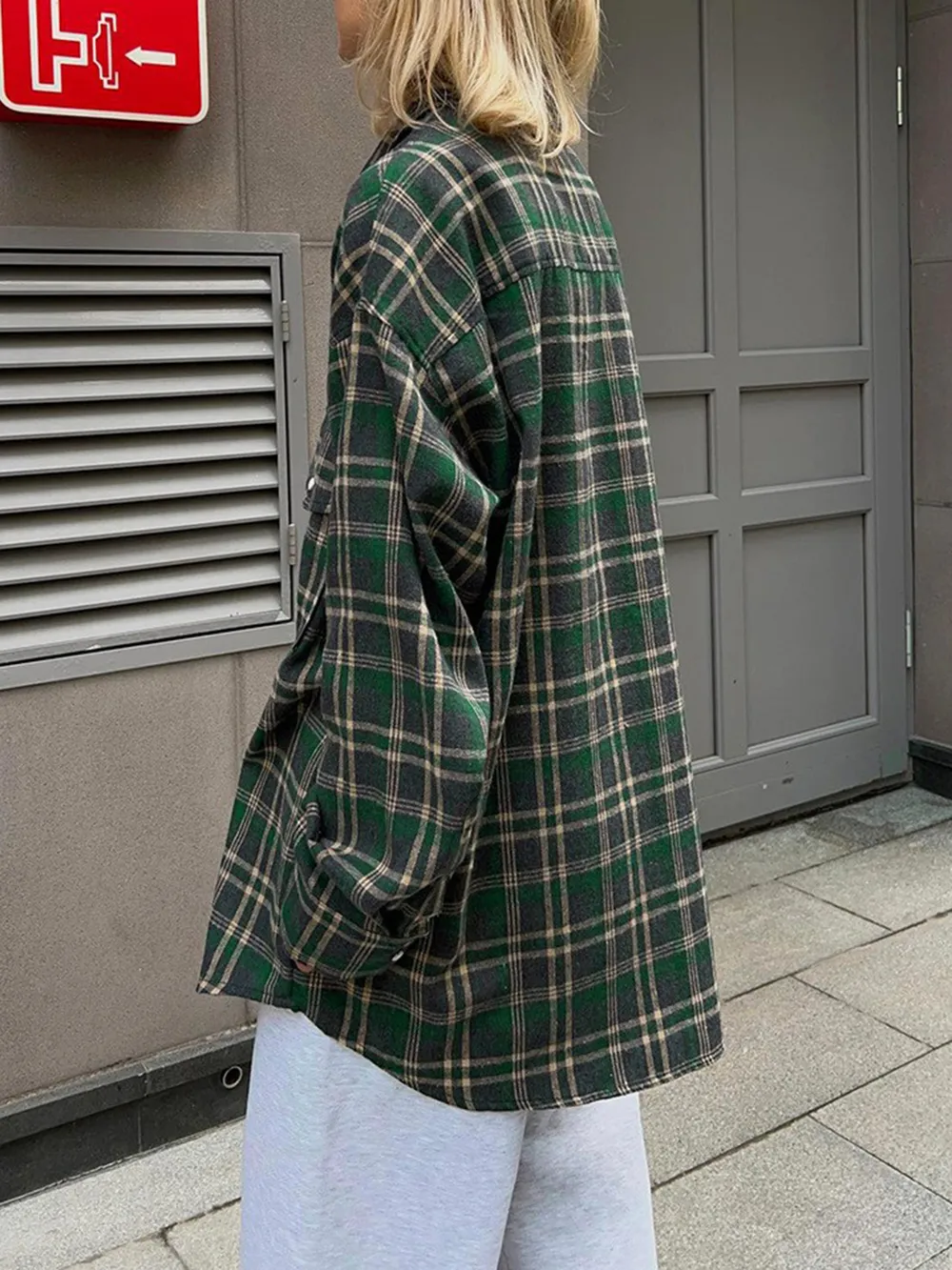 Pocketed Plaid Button Up Shacket, image 8