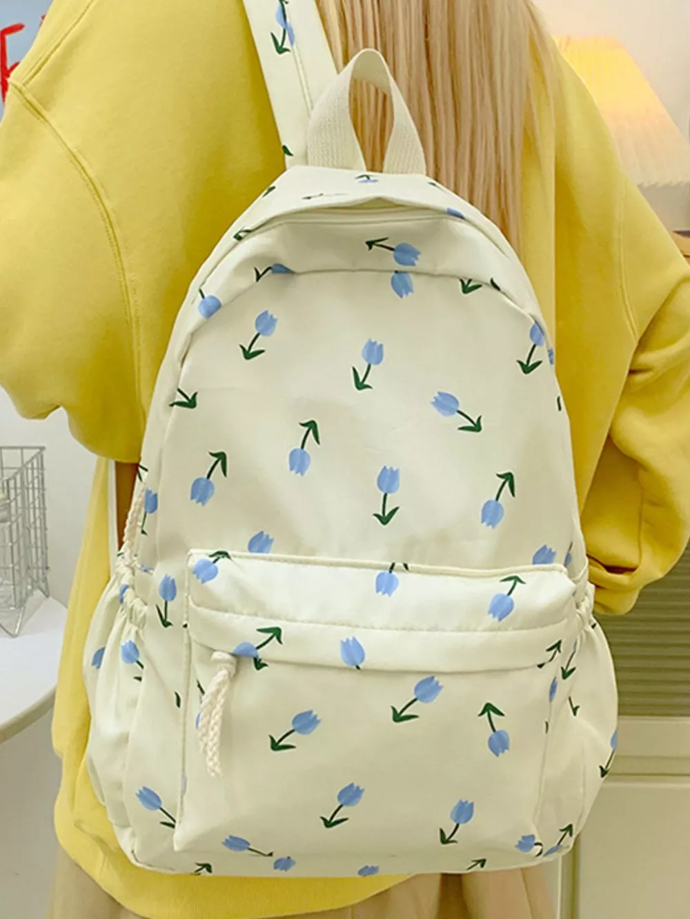 Floral Print Lightweight Backpack Bag, image 9