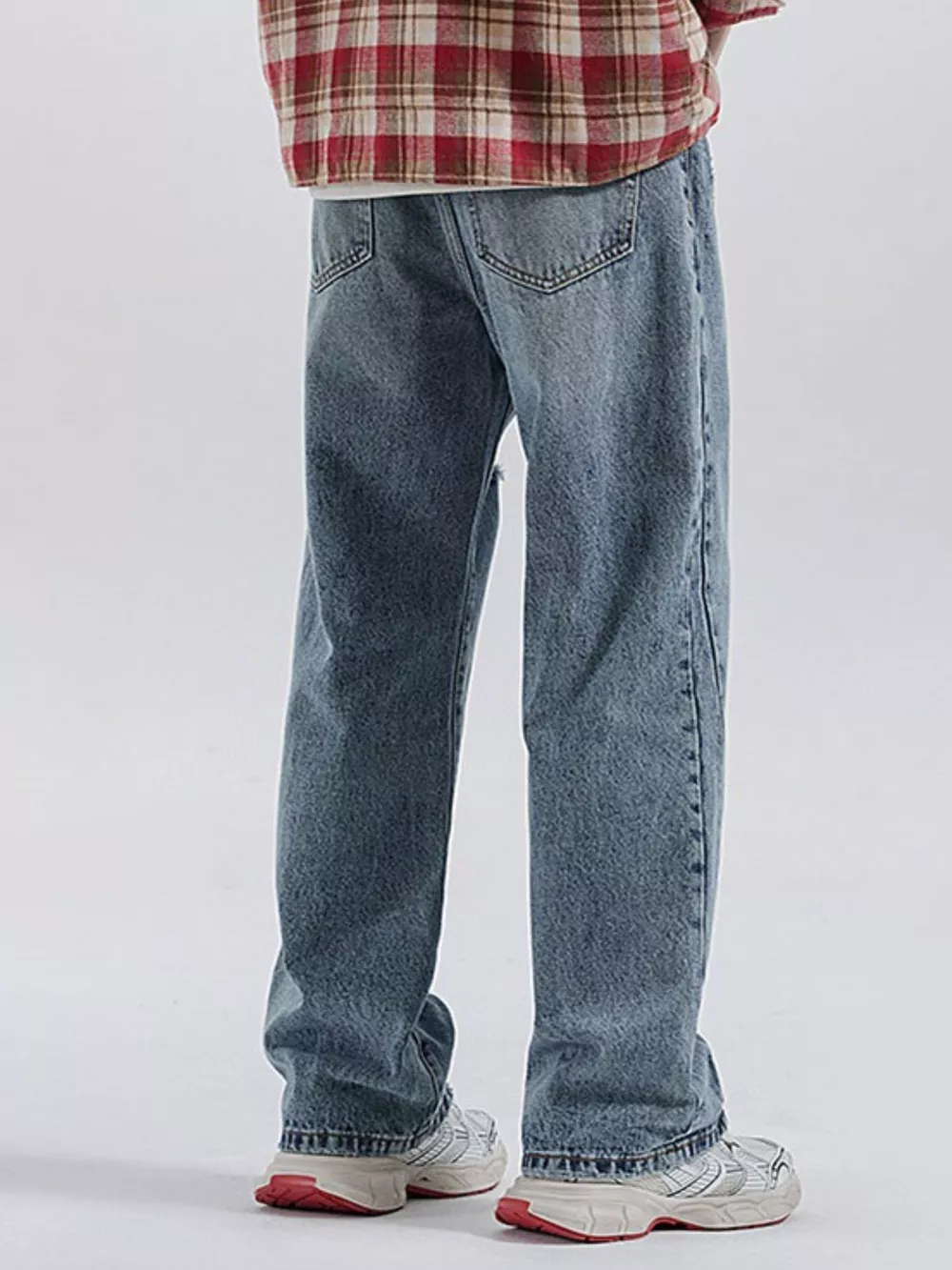 Men's Vintage Distressed Relaxed Fit Jeans, image 7