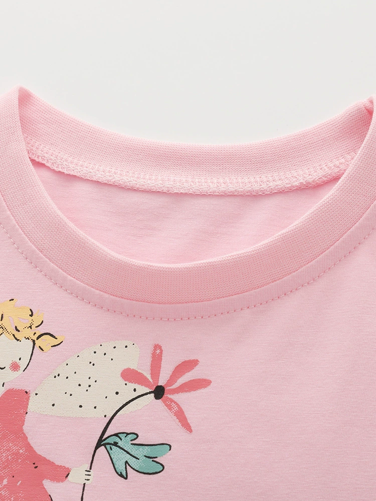 Children's Cute Cartoon Graphic Short Sleeve Dress, image 3