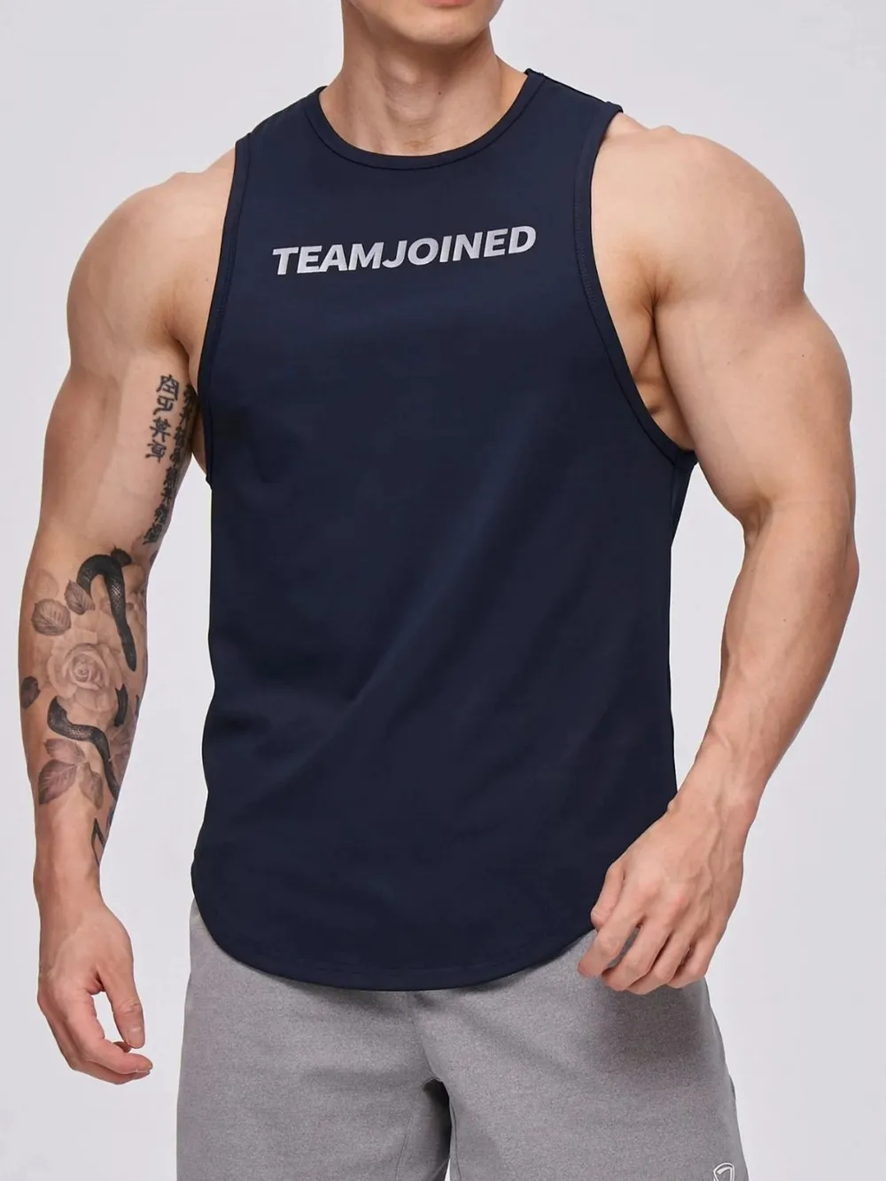 Men's Plus Size Letter Round Neck Active Tank, image 7