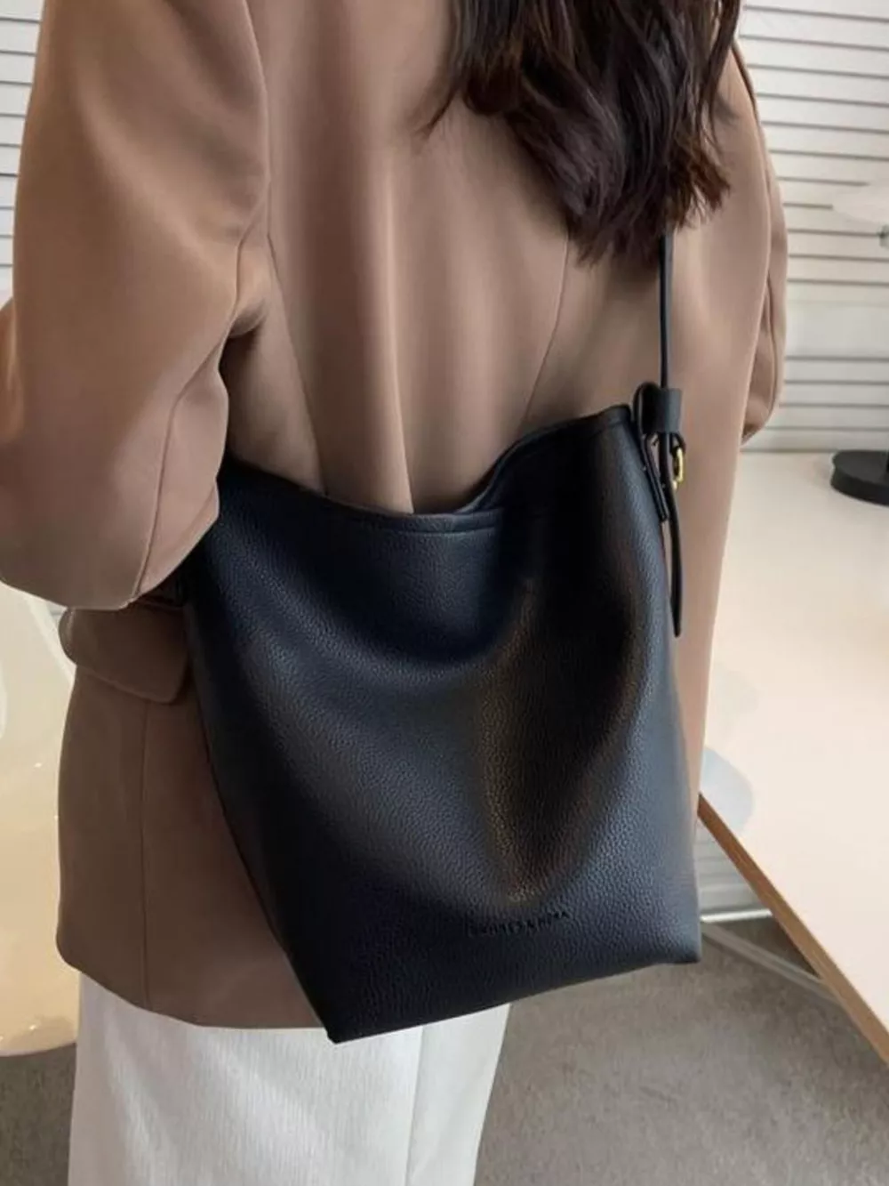 Minimalist PU Leather Shoulder Bag, image 5