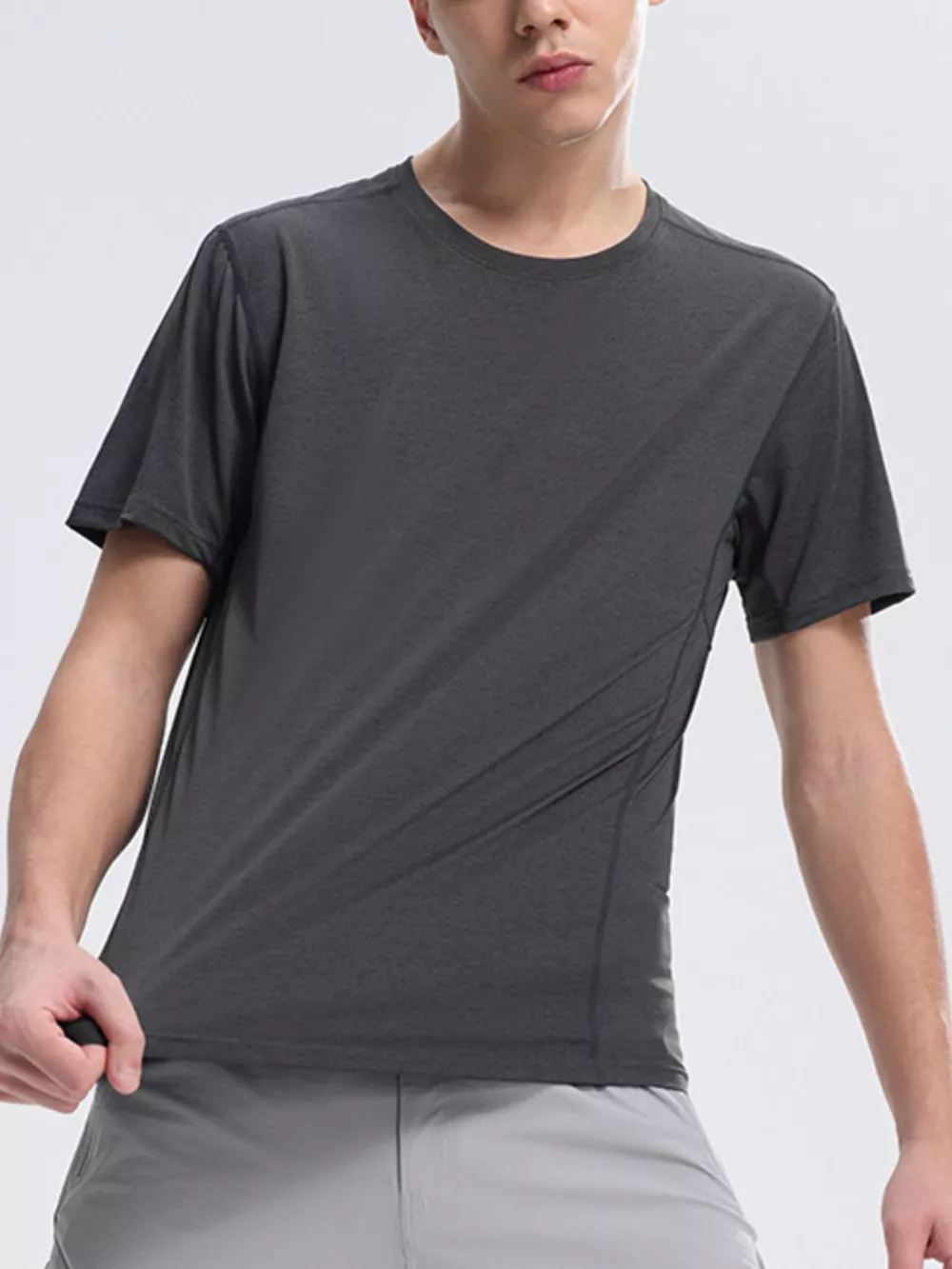 Men's Plus Size Round Neck Quick-Dry T-Shirt, image 3