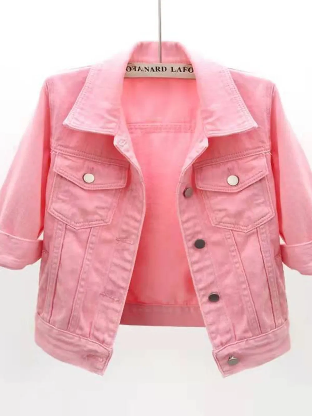 Full Size Cropped Denim Jacket Plus Size, image 12