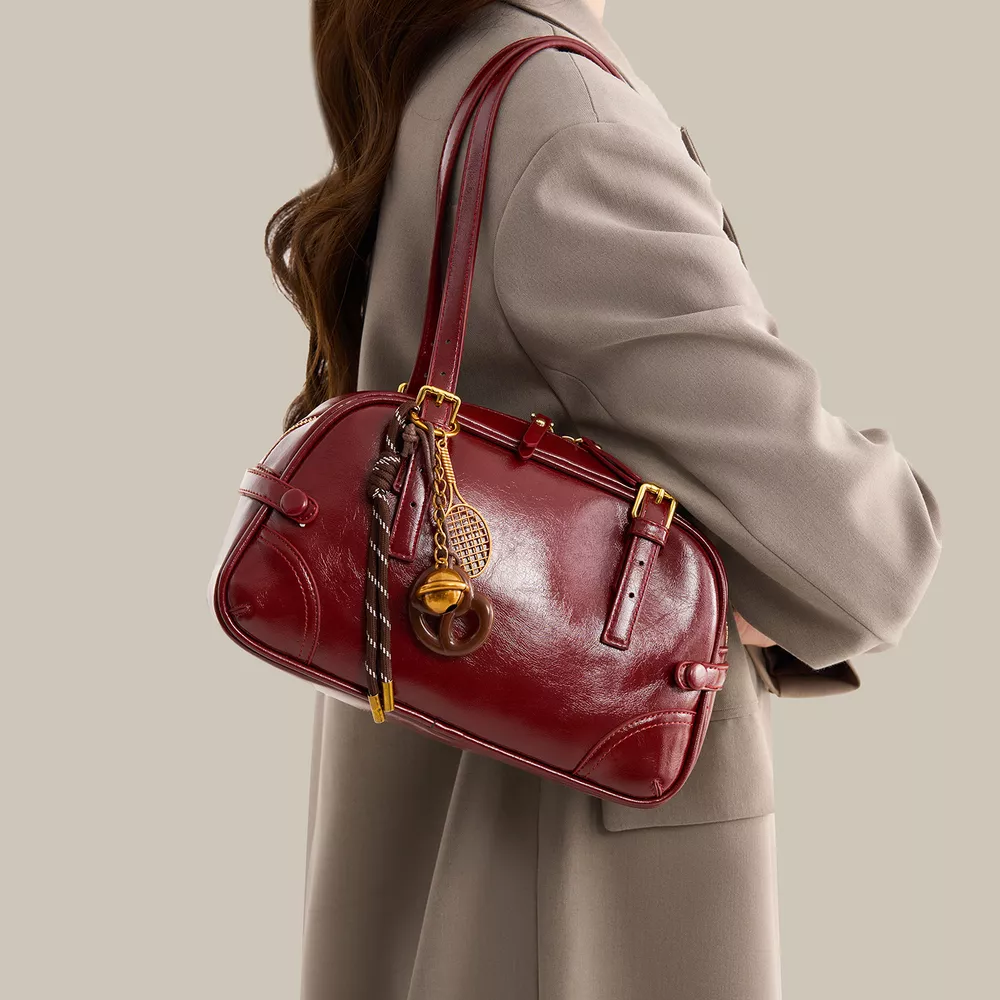 Vintage Style Leather Shoulder Bag