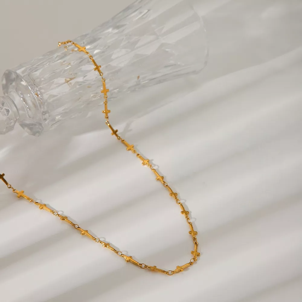 18K Gold-Plated Cross Necklace, image 5