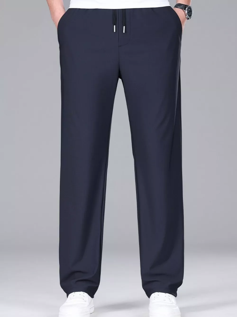 Men's Plus Size Casual Drawstring Pants, image 2