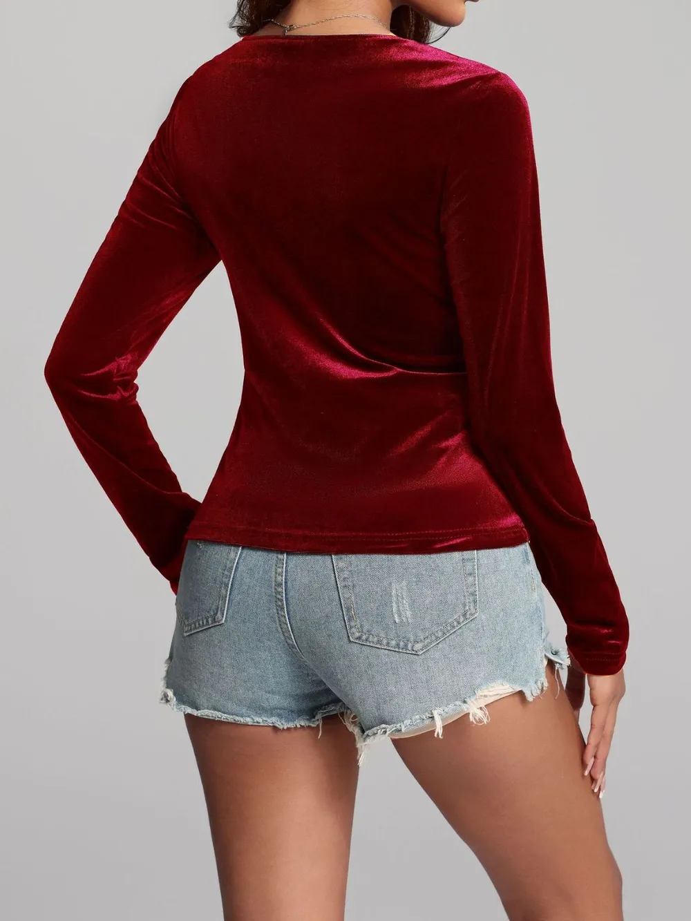 Ruched Surplice Long Sleeve Top, image 17
