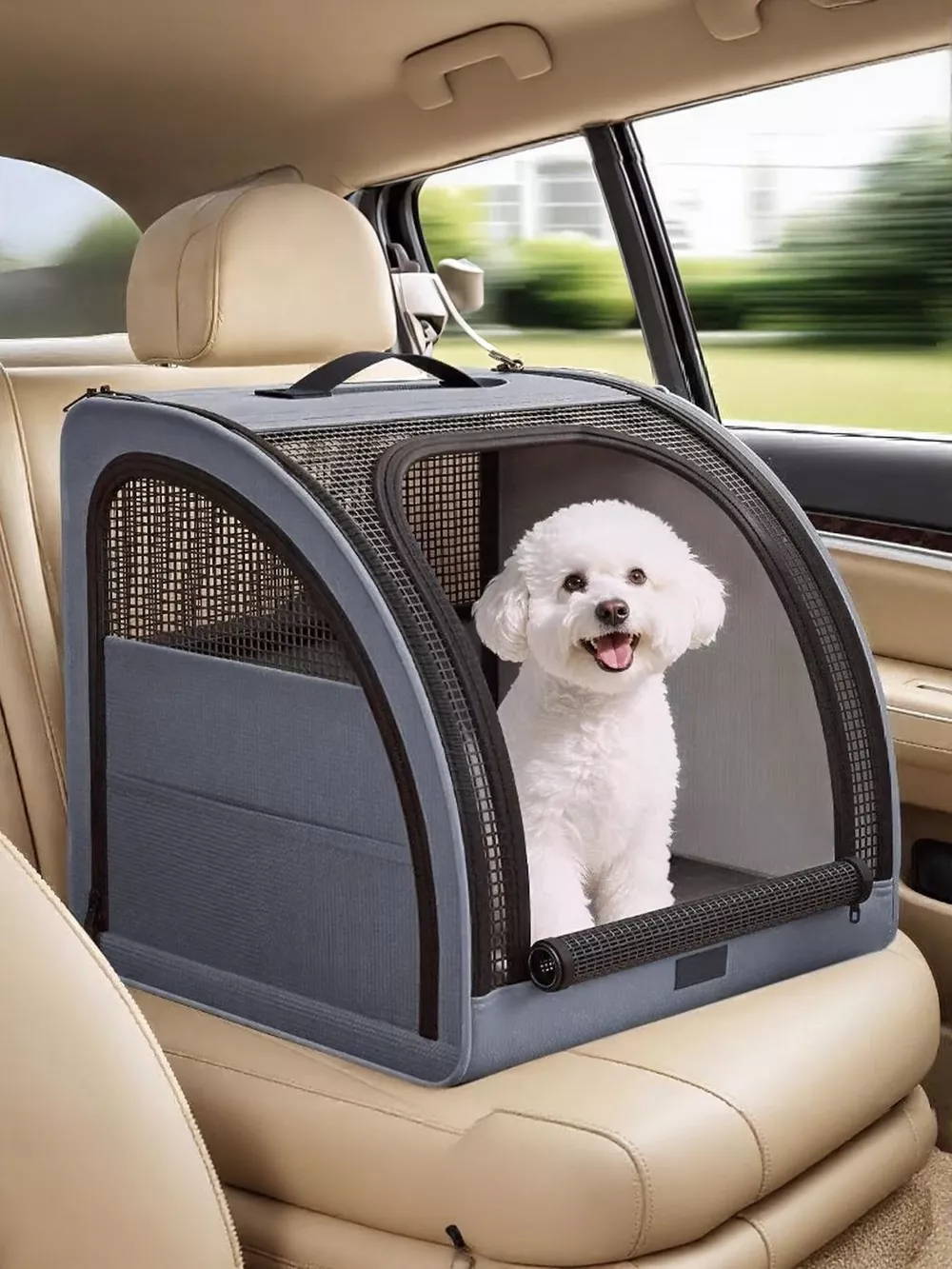 Portable Breathable Car Pet Cage, image 2