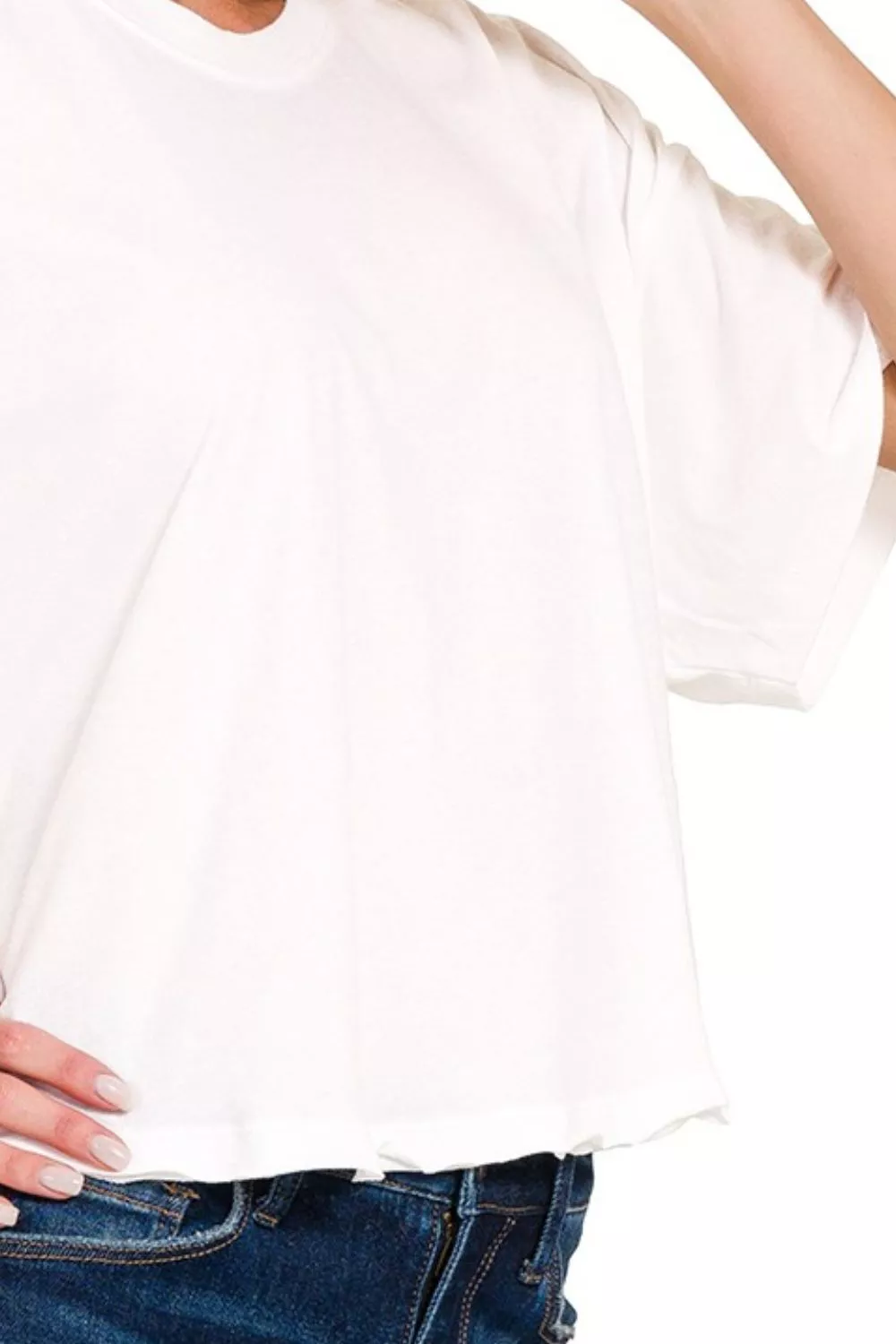 Cotton Round Neck Short Sleeve T-Shirt, image 3