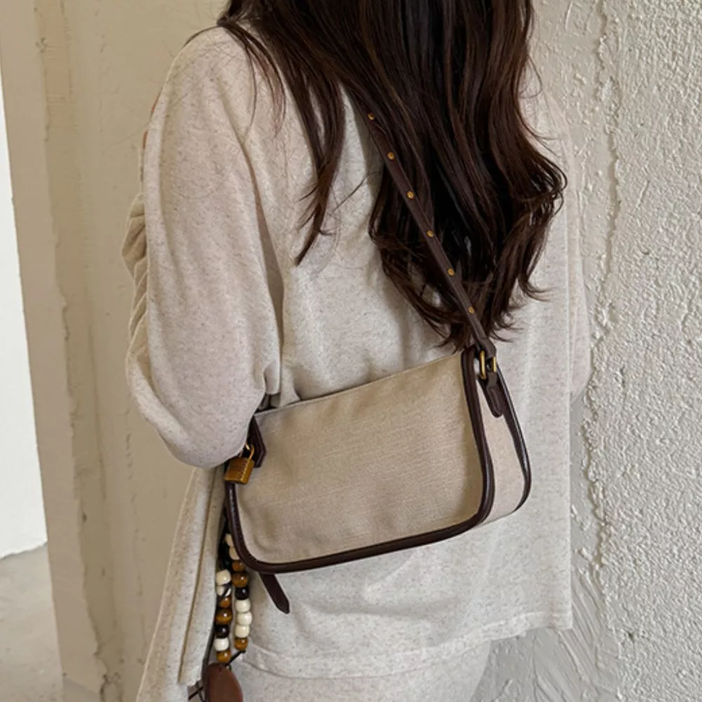 Vintage Lock Detail Shoulder Bag, image 5