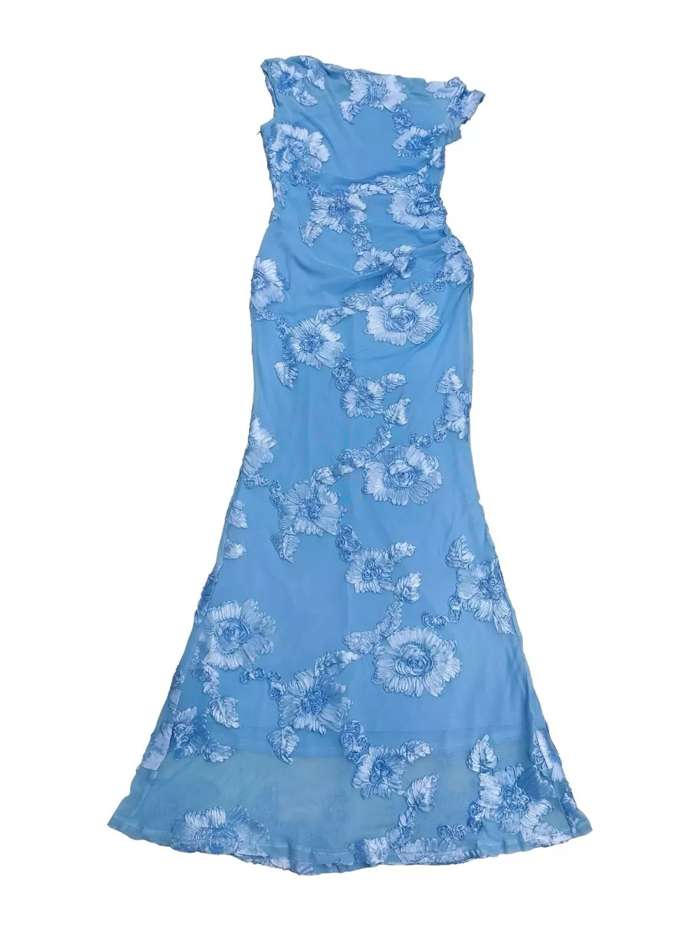 Embroidered One Shoulder Maxi Dress, image 5