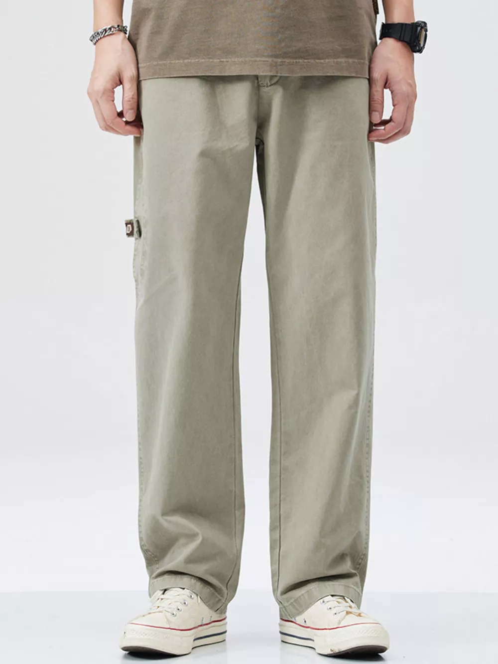 Men's Full Size Casual Loose Fit Straight Leg Pants Plus Size