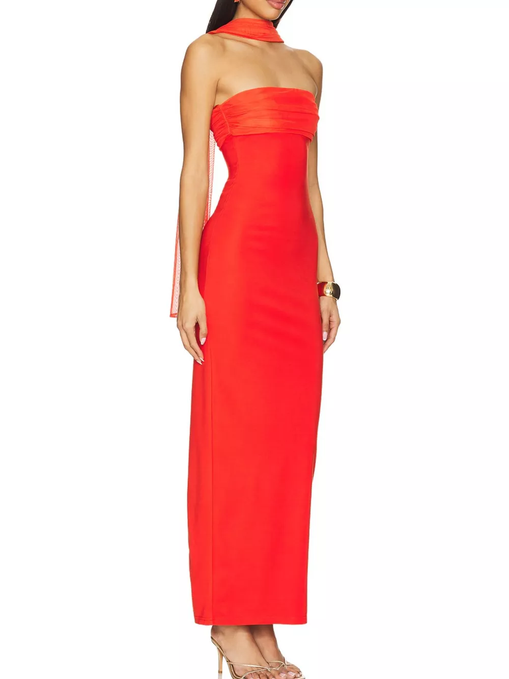 Ruched Tube Maxi Dress, image 8