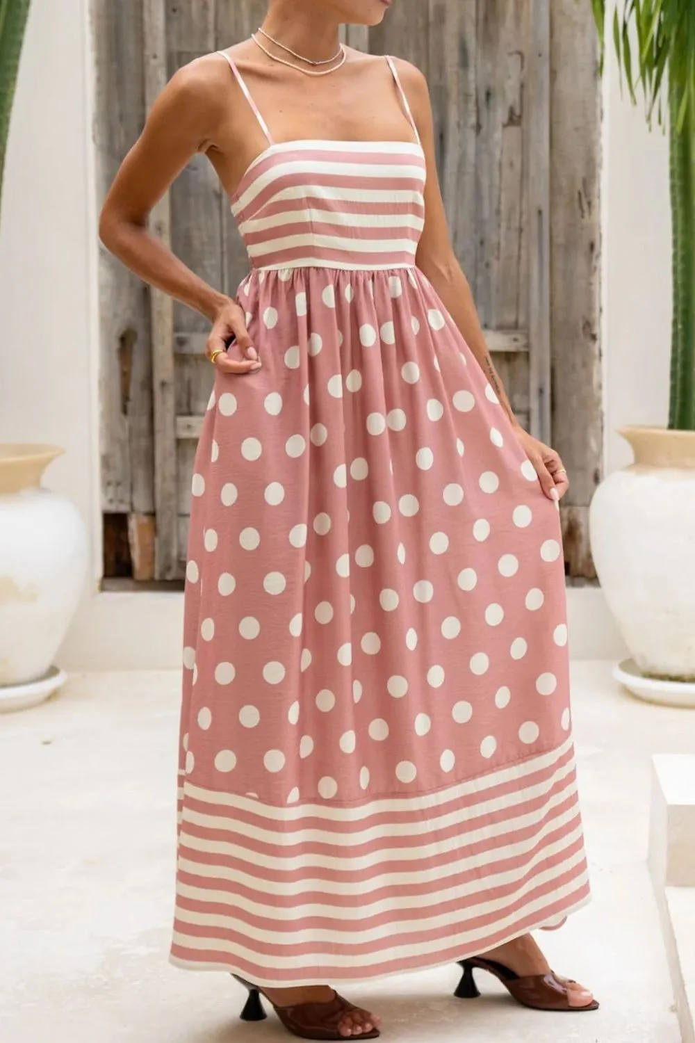 Polka Dot Square Neck Cami Dress, image 11