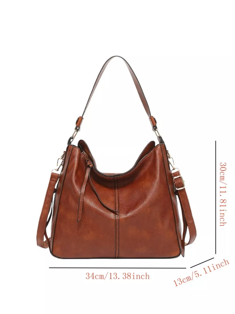 Classic PU Leather Tote Bag, image 2