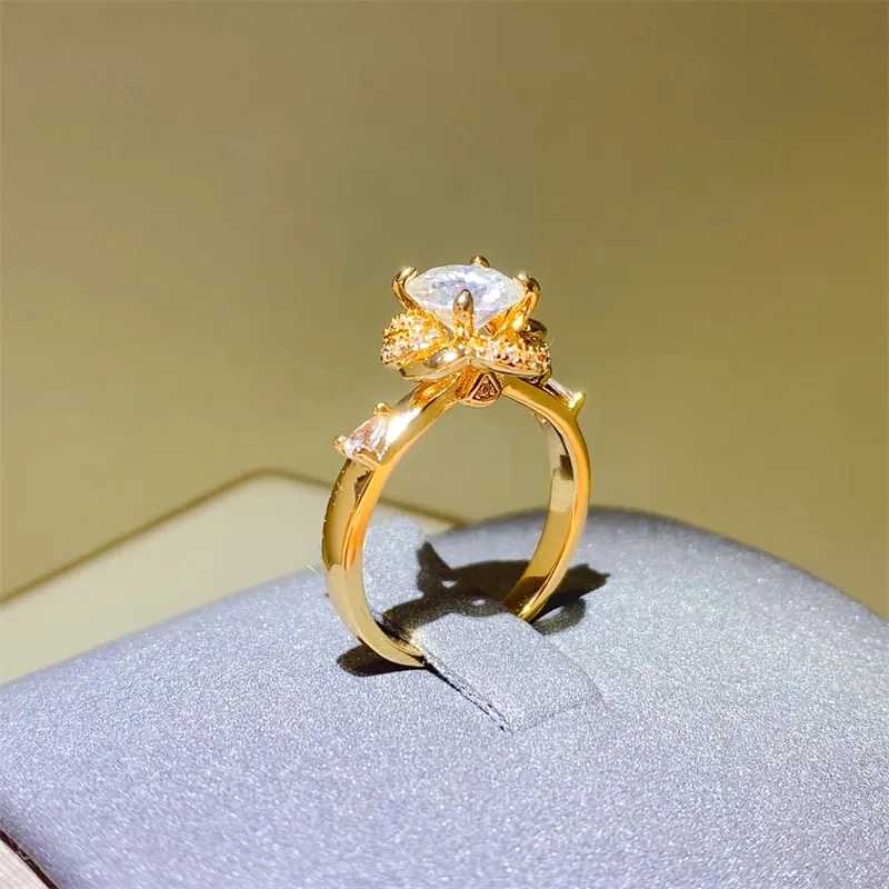 1 Carat Moissanite Zircon 925 Sterling Silver Ring, image 3
