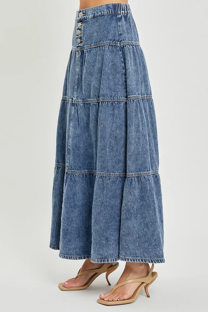 High Rise Ruffle Long Skirts, image 3