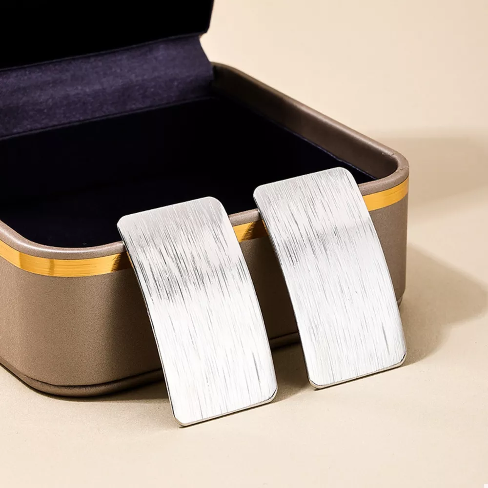 18K Gold-Plated Rectangle Earrings, image 3