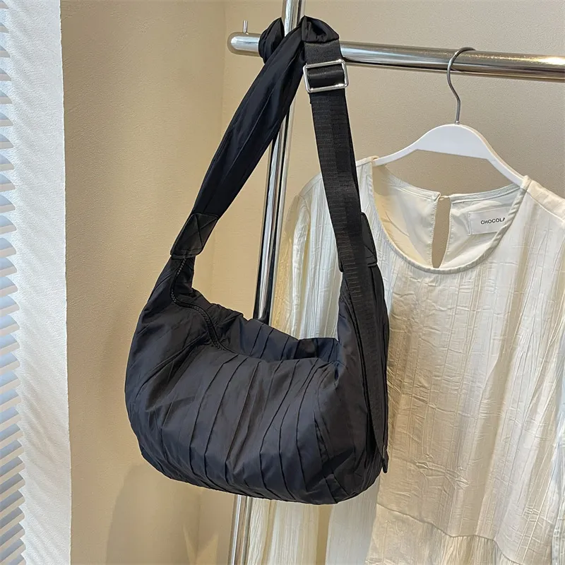 Pleated Dumpling Crossbody Bag, image 7
