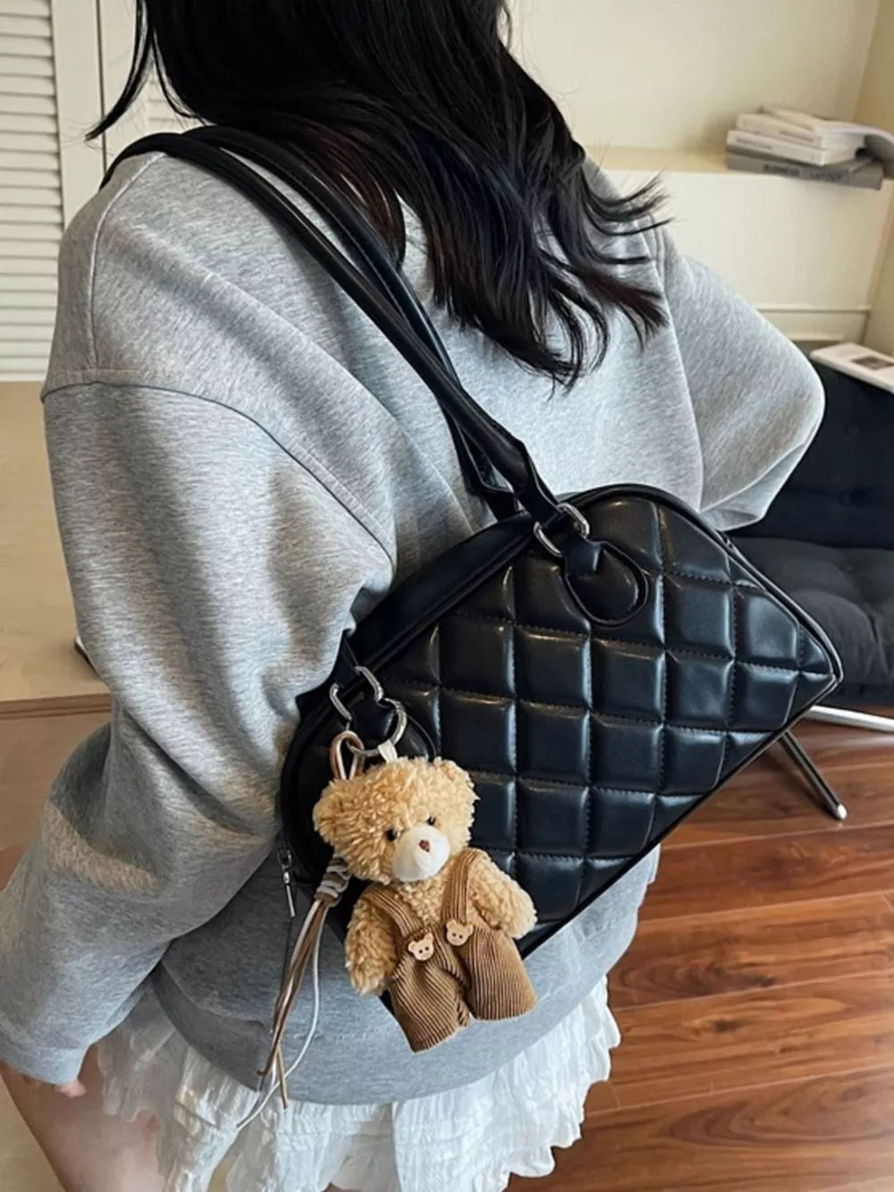Quilted Leather Shoulder Bag, image 7