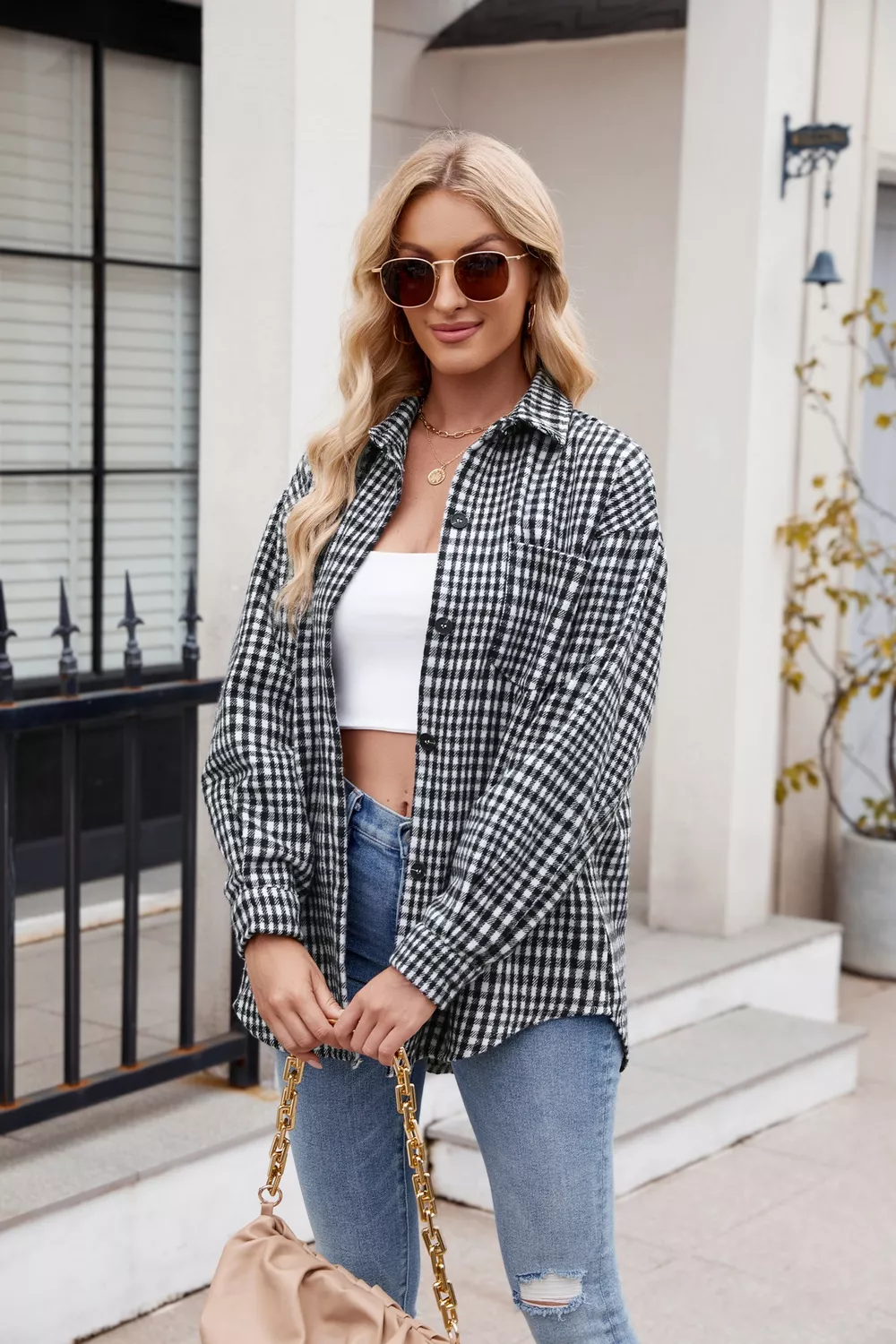 Casual Plaid Long Sleeve Shirt, image 22