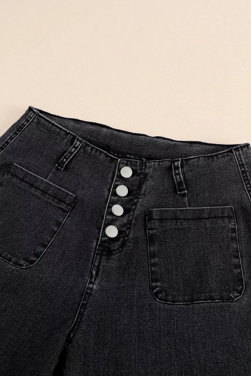High-Waisted Button-Fly Wide-Leg Jeans, image 11