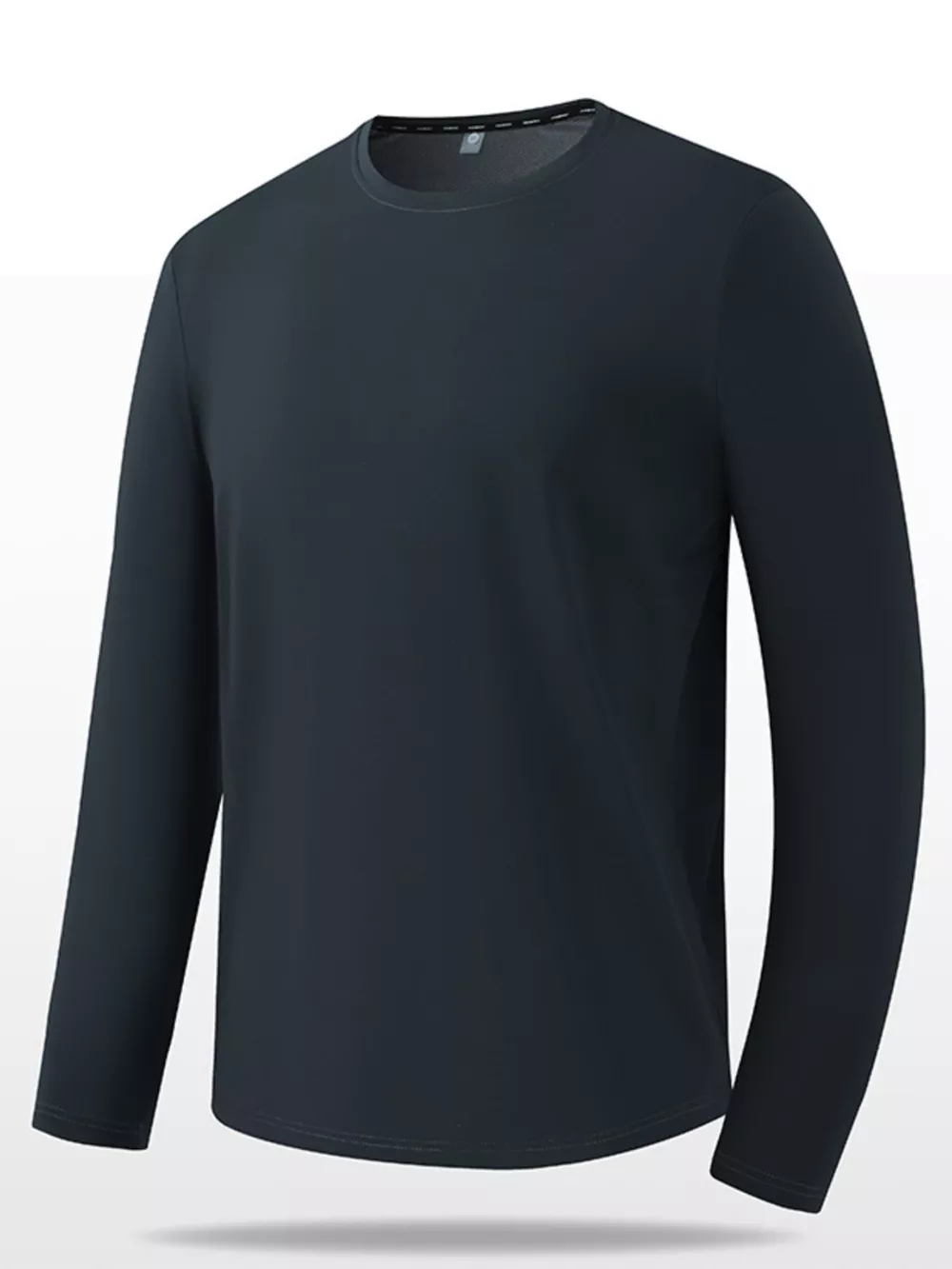 Men's Plus Size Solid Color Long Sleeve Casual T-Shirt, image 6