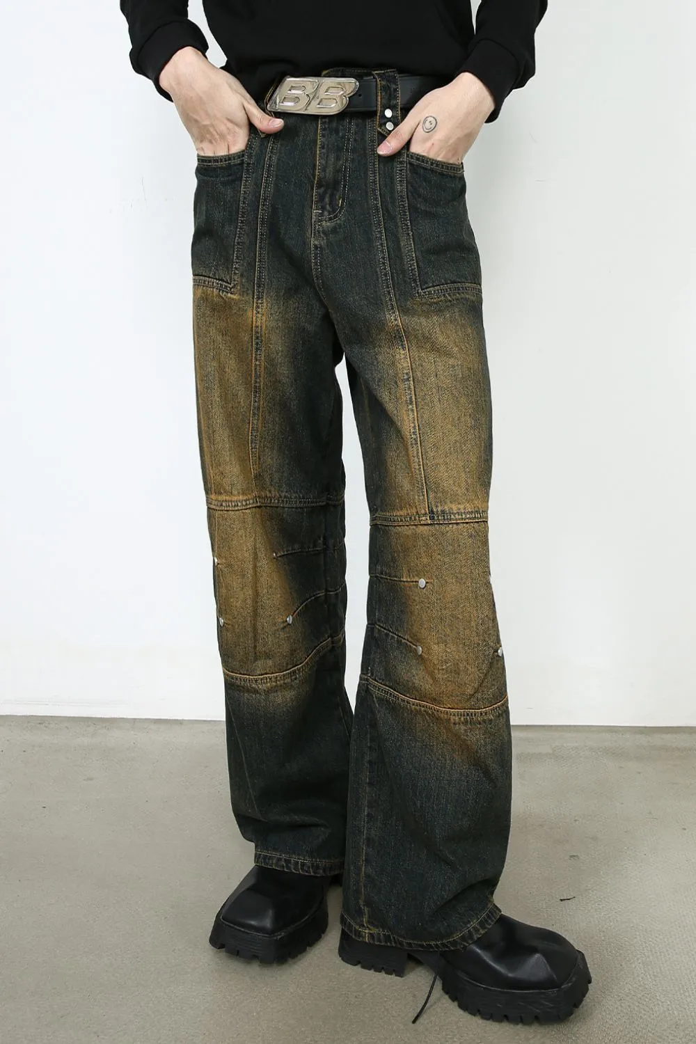 Men's Wide Leg Bootcut Jeans