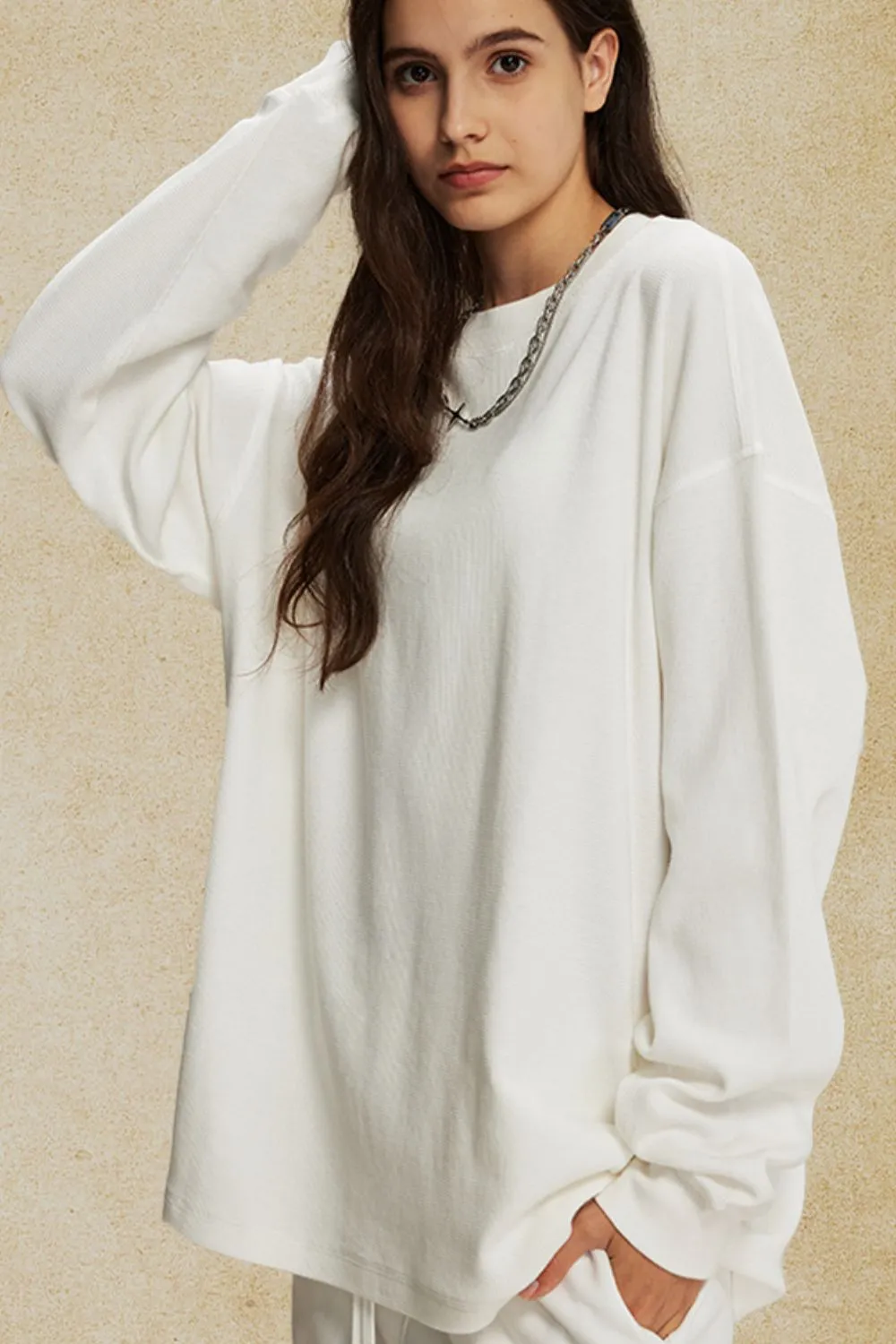 Men's Round Neck Long Sleeve T-Shirt, image 9