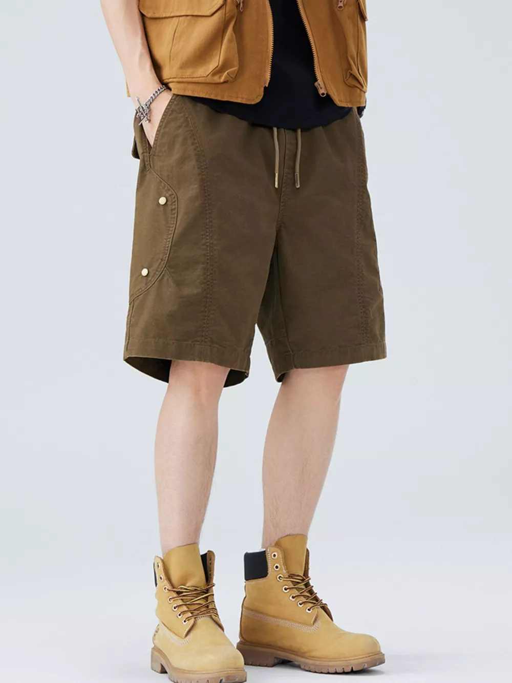 Men's Plus Size Casual Cargo Shorts, image 3