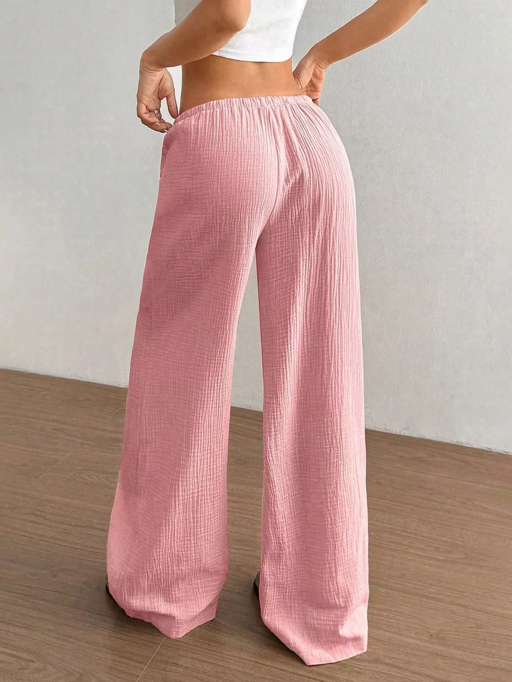 Wide-Leg Drawstring Pants, image 18