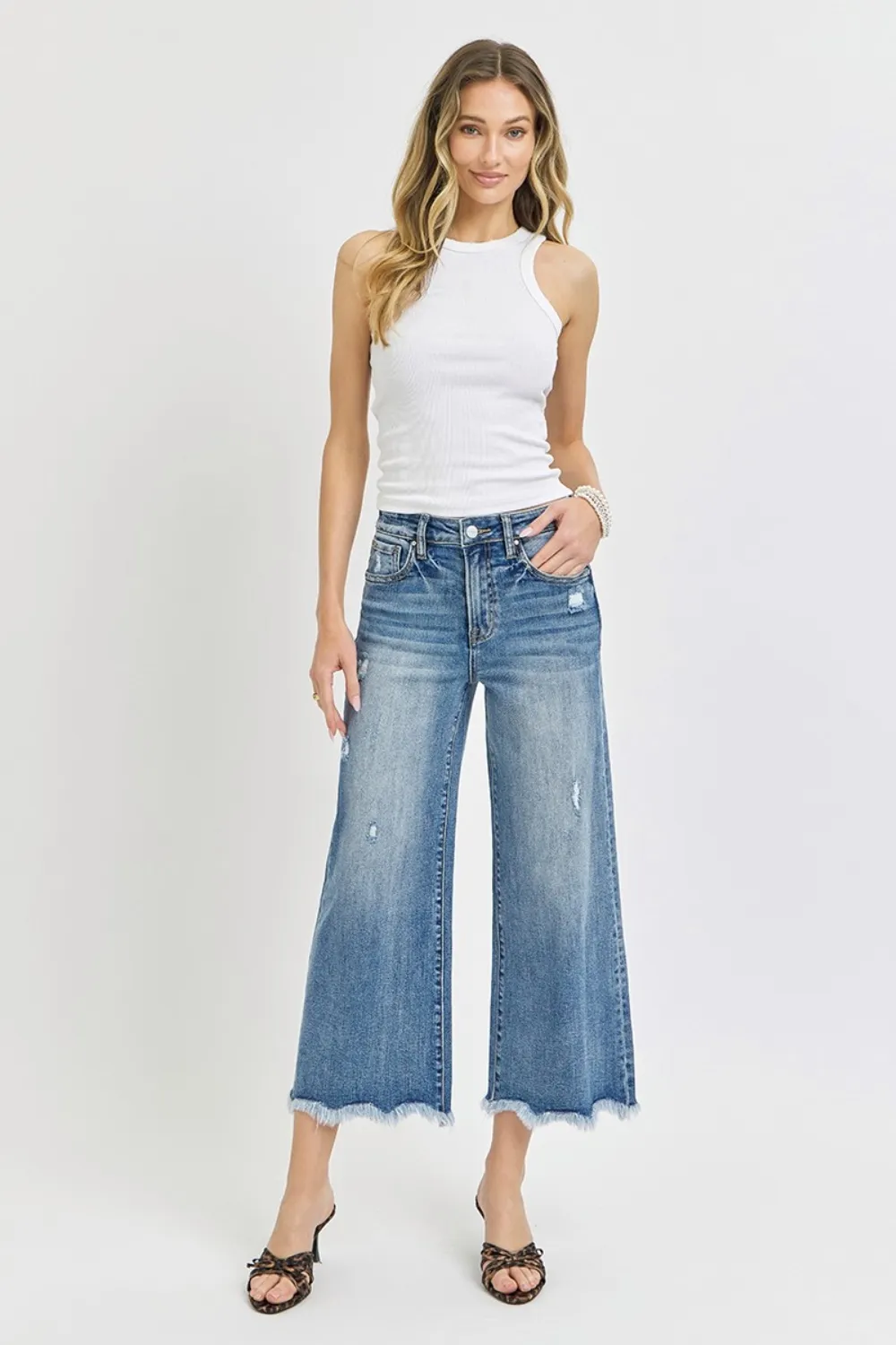 High Rise Cropped Flare Jeans, image 6