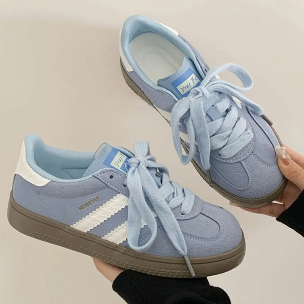 Contrast Round Toe Flat Sneakers, image 5