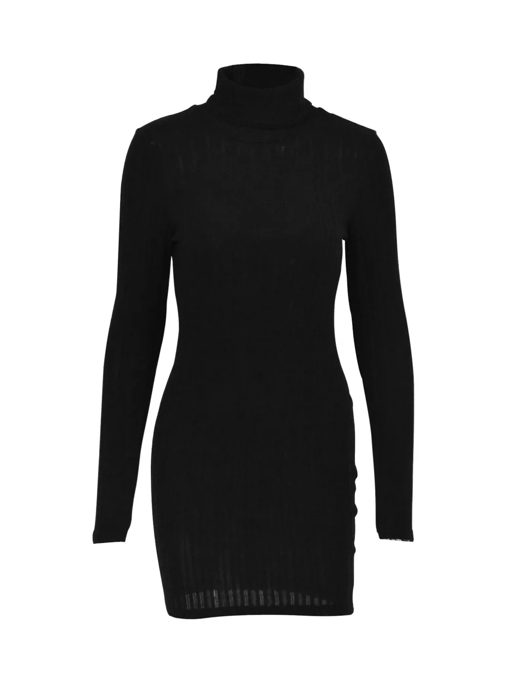 Turtleneck Ribbed Bodycon Mini Dress, image 18