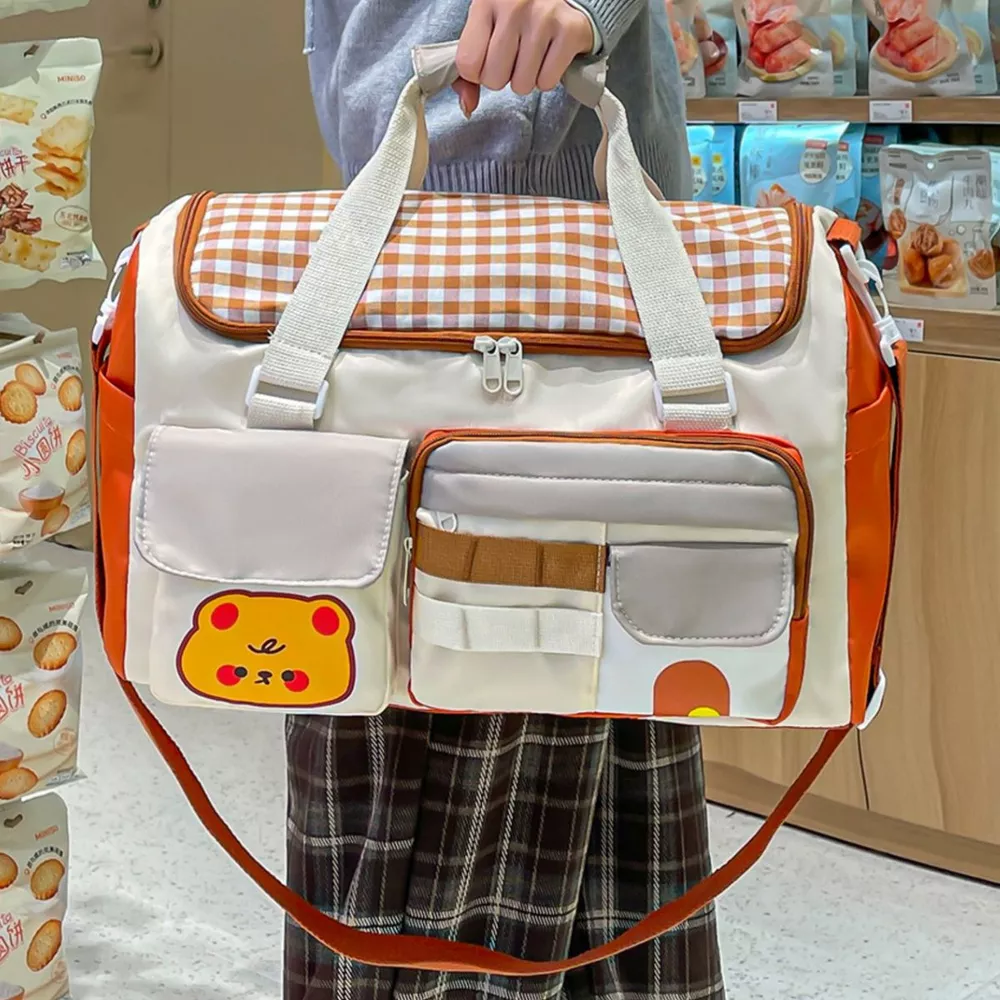 Cartoon Bear Pattern Travel Bag, image 6